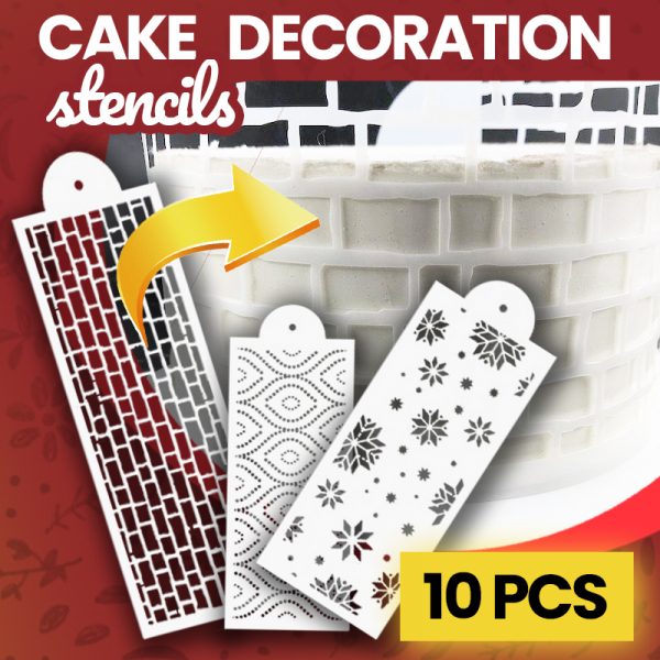 Cake stencils – Šablony na zdobení dortů (10 kusů)