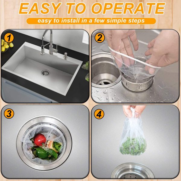 Čistý dřez – Jednorázový odtokový filtr (60 ks) slider