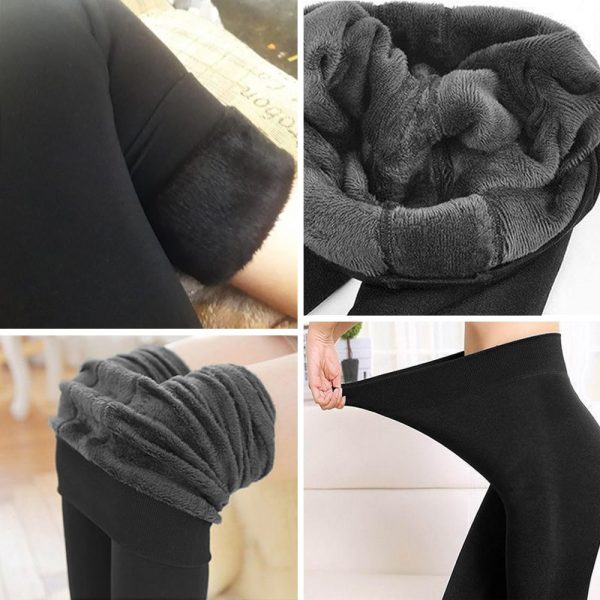 Zimní legíny – Teplé legíny s měkkým fleecem slider