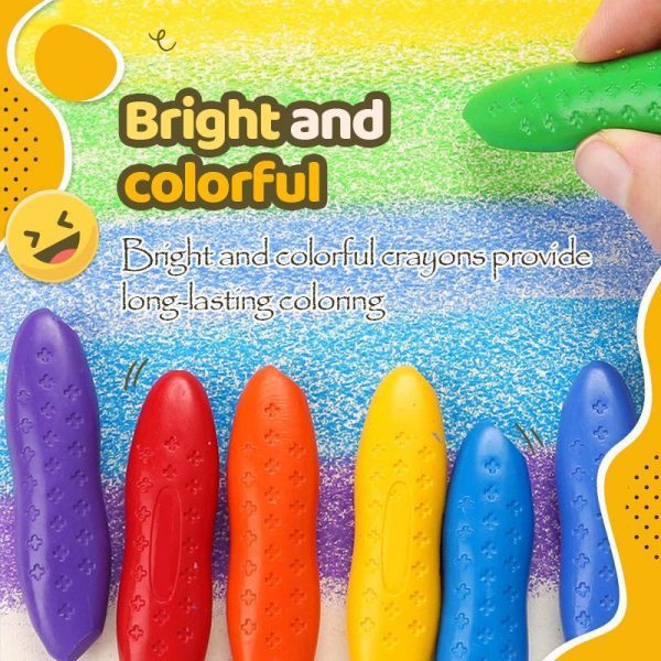 Peanut Crayons – Pastelky plastové pro děti (24 barev) slider