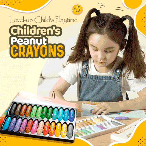 Peanut Crayons – Pastelky plastové pro děti (24 barev)