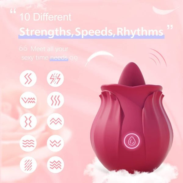 Rose flower – JAZYKOVÝ VIBRÁTOR PRO ŽENY slider